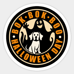 Bok Bok Boo Funny Dog Halloween Sticker
